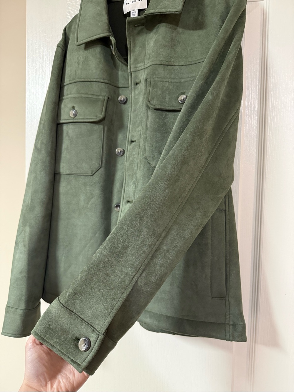 INDUSTRY Olive Faux Leather Jacket - Picture 5 of 8
